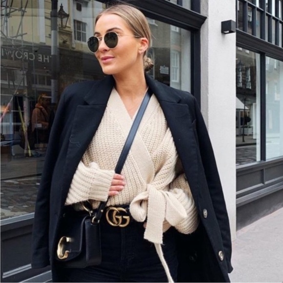 Zara Wrap Tie Sweater. Small. GUC. Blogger Favorite. - Picture 3 of 11